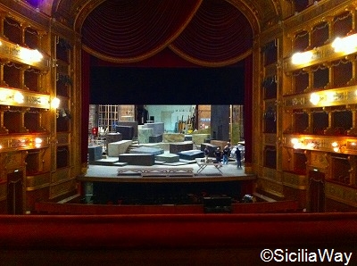 マッシモ劇場のロイヤルボックスからの風景