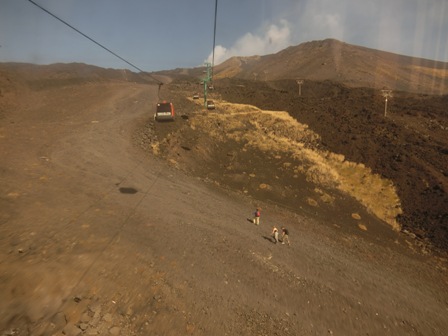 世界遺産エトナ山の南側から登山